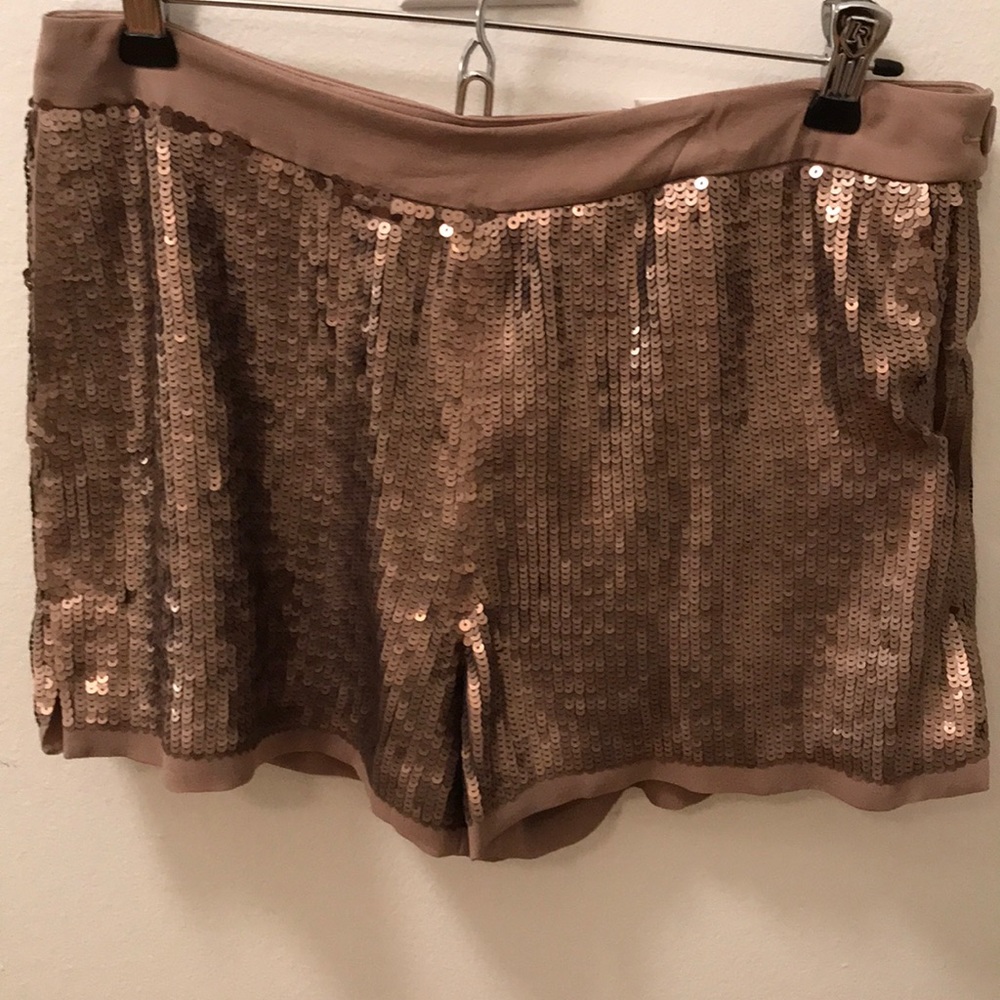 Club Monaco Gold Sequin Shorts